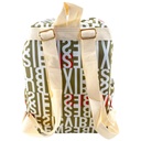 Text Design College Bag - Green/White - No. 9028