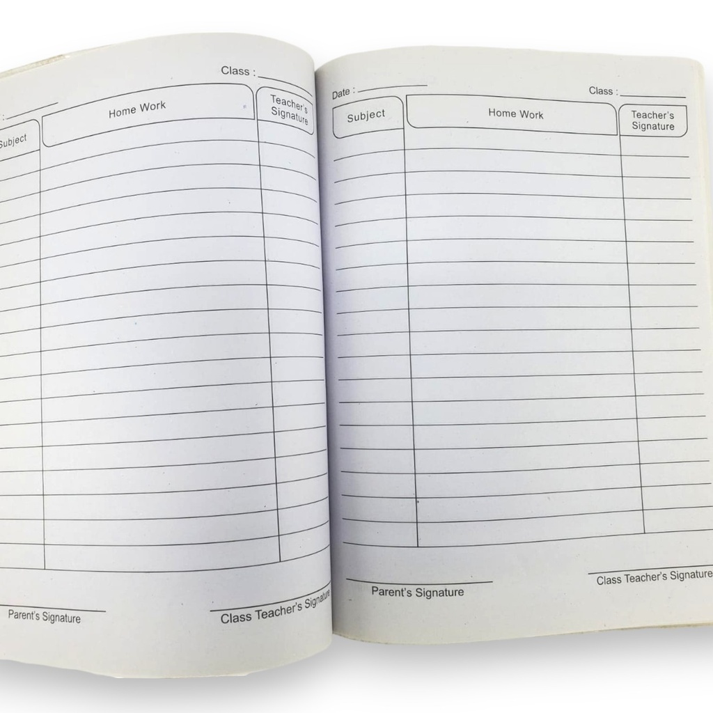 Homework Diary - 160 Pages - D.M.S