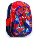 Spiderman School Bag Embossed With Light Pre Primary School Bag - Red