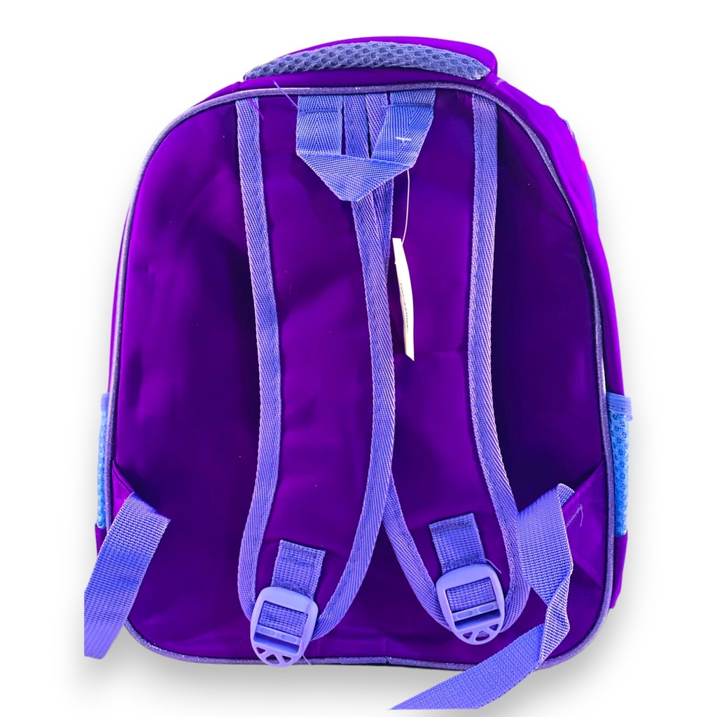 Sofia School Bag Embossed With Light Pre Primary School Bag - Purple