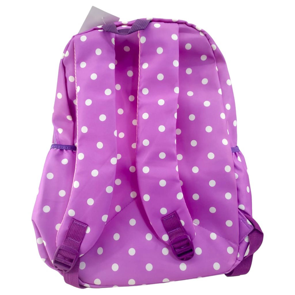 Plain Polka Dots School Bag - Purple