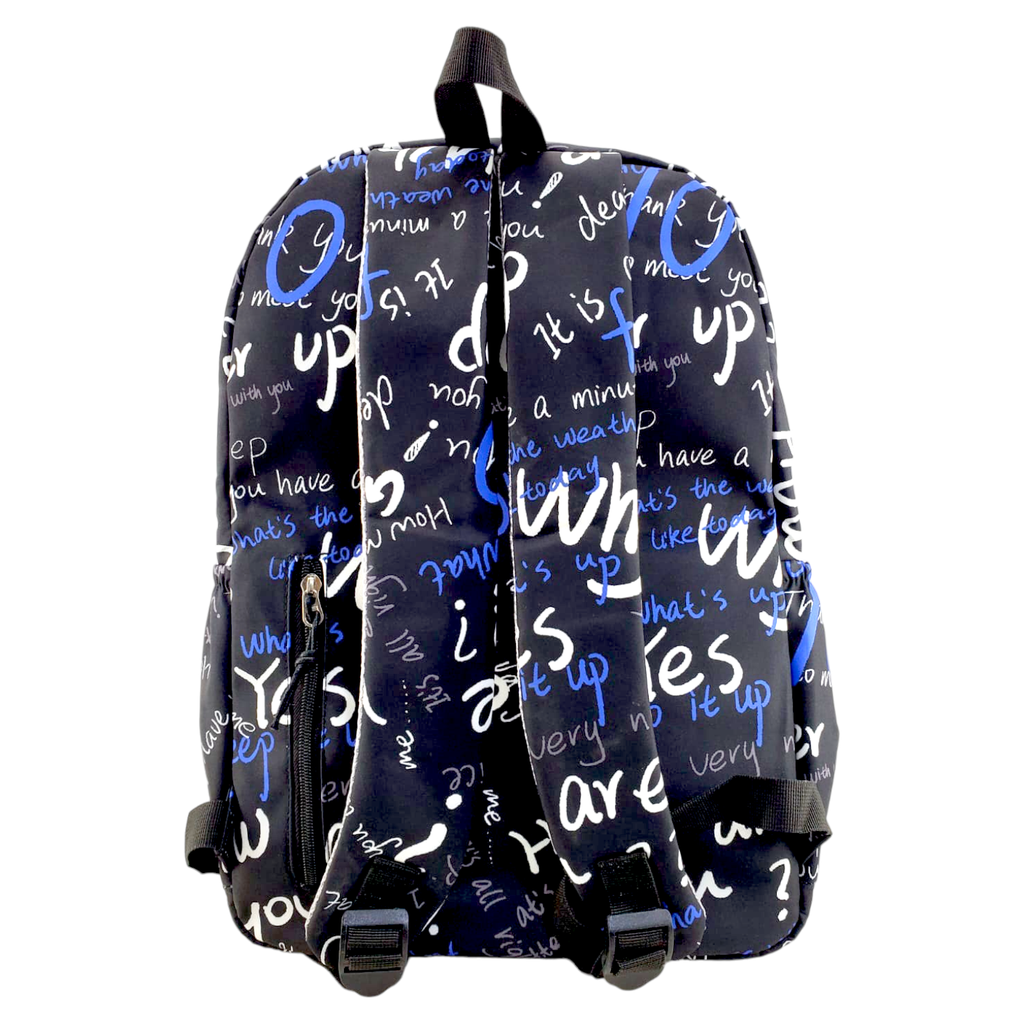 No No Text Designed School Bag - Black