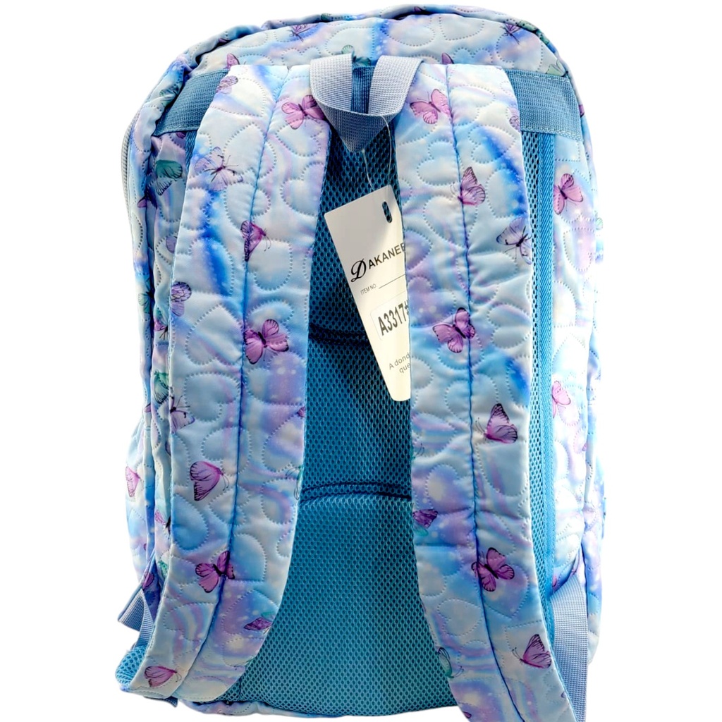 Dakanee Simple Butterfly Printed School Bag - Blue