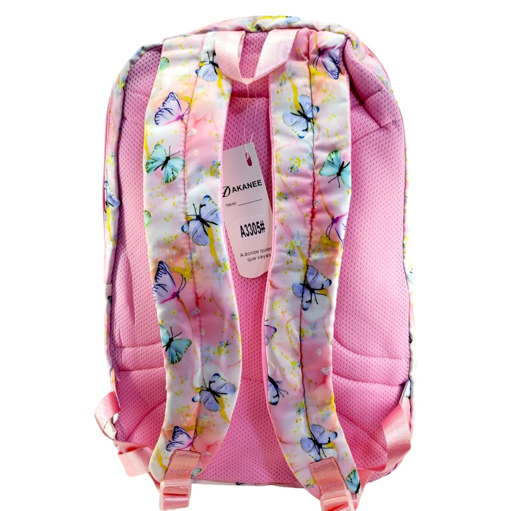 Dakanee Butterfly with Ribbon School Bag - Pink