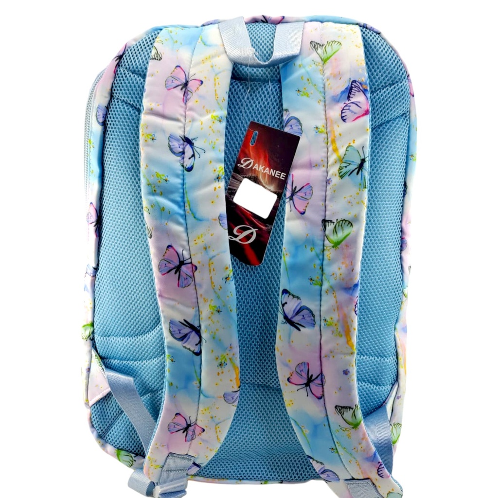 Dakanee Butterfly with Ribbon School Bag - Blue
