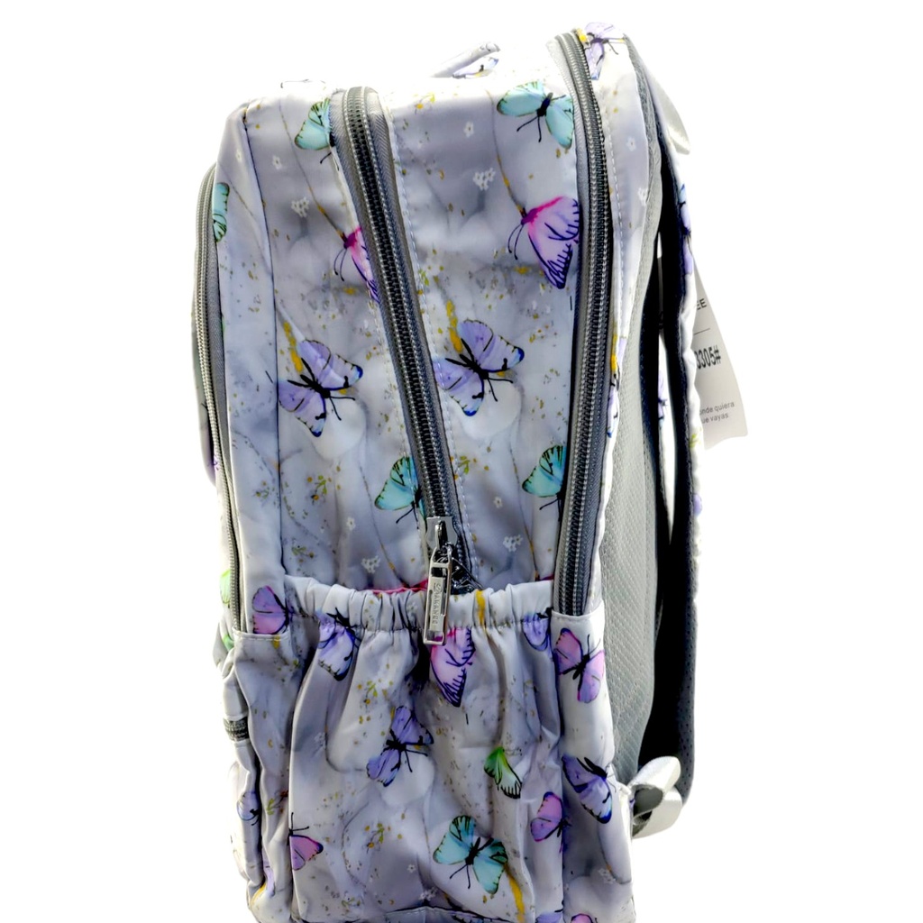 Dakanee Butterfly with Ribbon School Bag - Grey