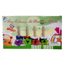 Wooden Four Colums Set building Game