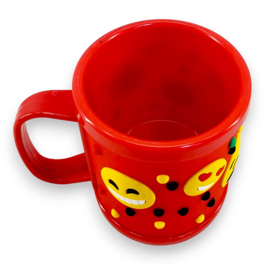 Smile Deisgned Famous Plastic Mug - Red