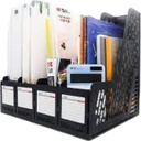 Magazine File - M&G - Black - 4 Compartments - ADMN4398