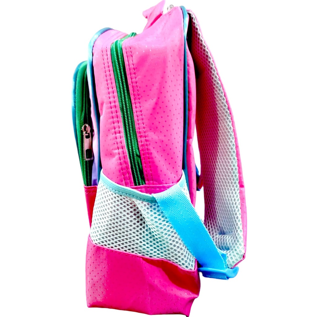 Unicorn Emboss Pre-Primary School Bag - 13 Inch - Pink - Castle
