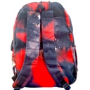 Cat School Bag With Pouch - Red/Black - No. 188