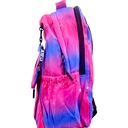 Cat School Bag With Pouch - Pink/Blue - No. 168
