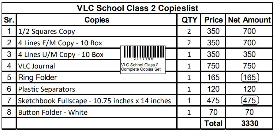 VLC School Class 2 Complete Copies Set