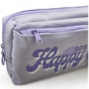 Happy Dog Double Zipper Pouch - Purple