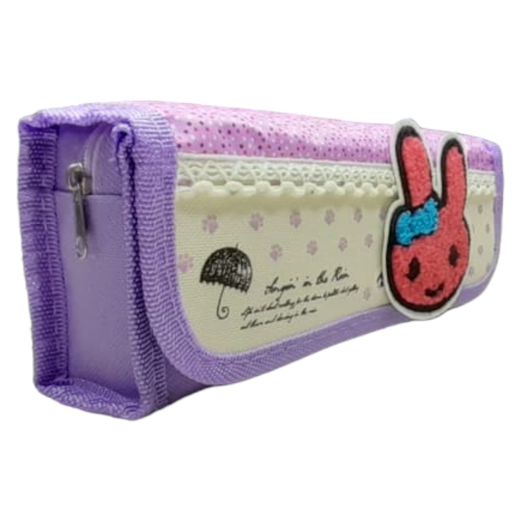 Embossed Pencil Pouch - Rabbit