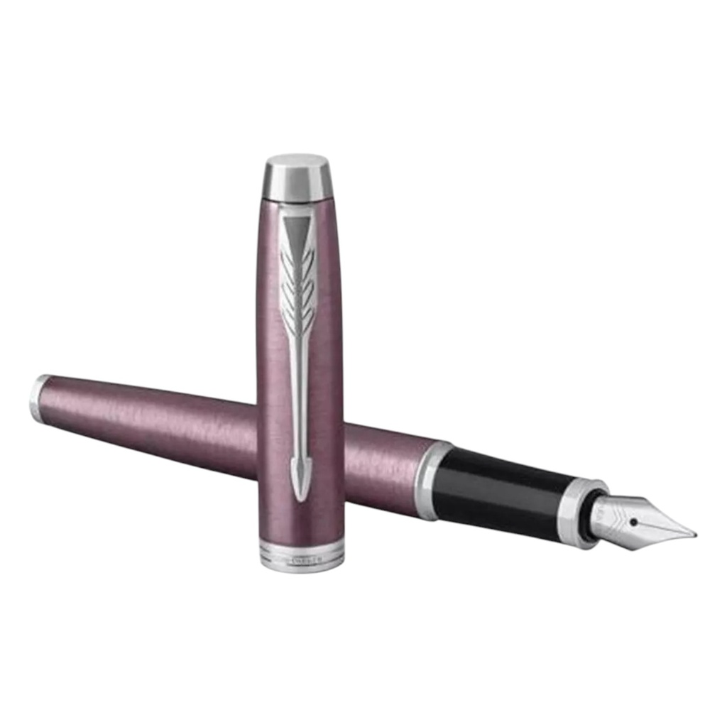 Parker Excellent Purple/White Clip IM Series Fountain Pens Fine (F) Nib No Box