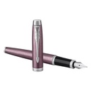 Parker Excellent Purple/White Clip IM Series Fountain Pens Fine (F) Nib No Box