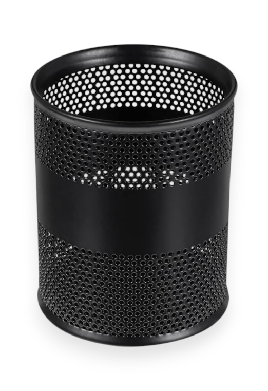 Round Metal Pen holder office black - No. 98403
