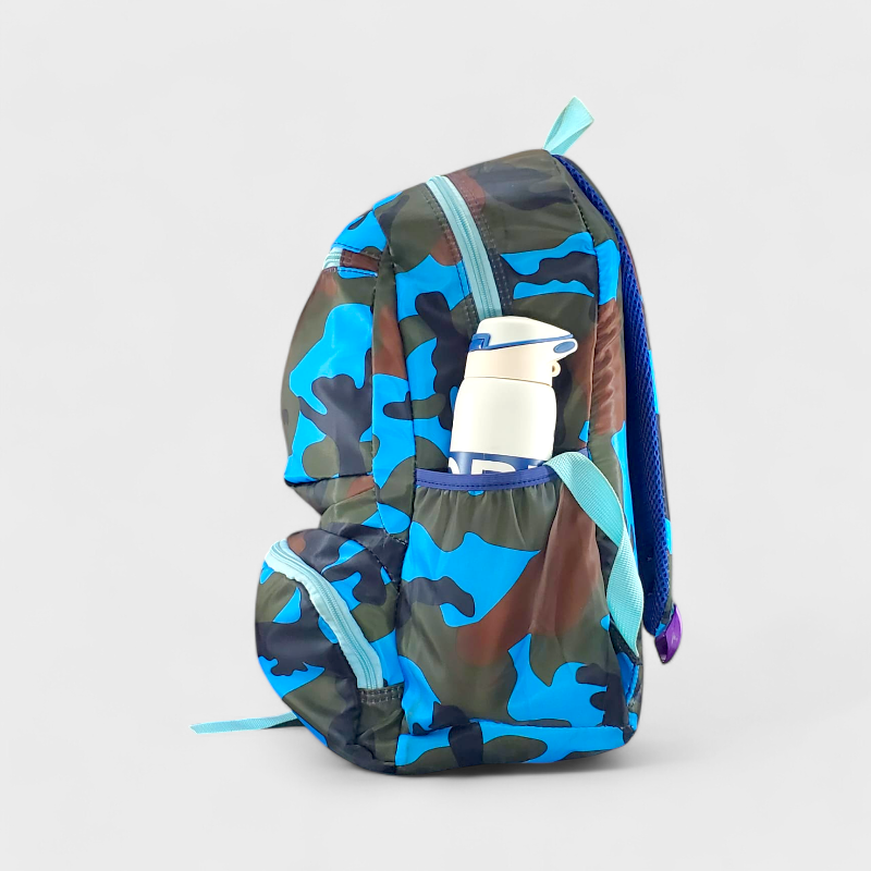 Commando Printed College Bag - Blue