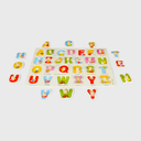 Wooden Capital Alphabet Plate Toy with Plastic Knob