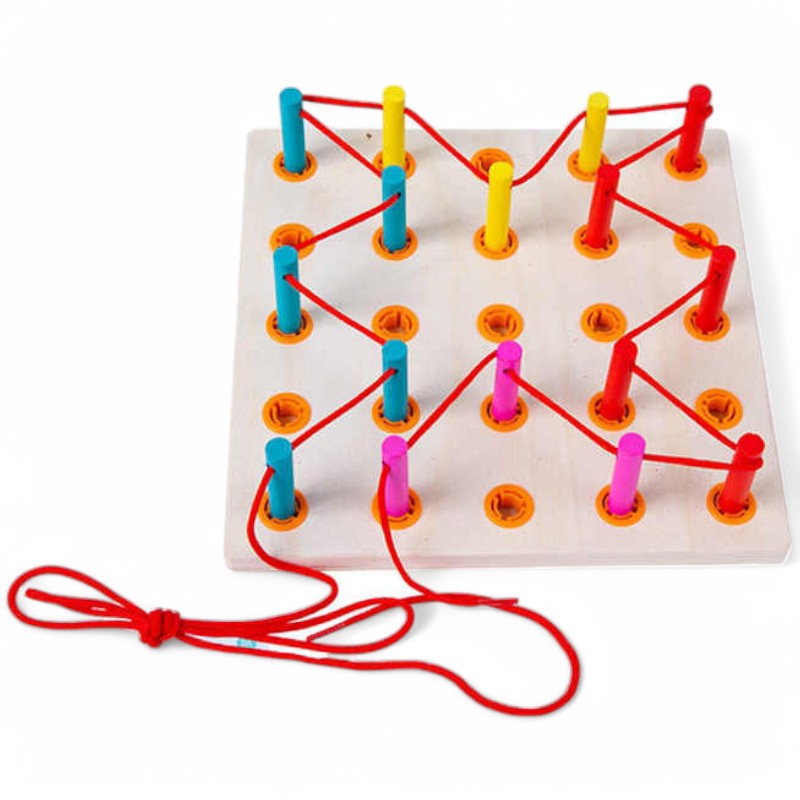 Wooden Growing With Happy Threading Board