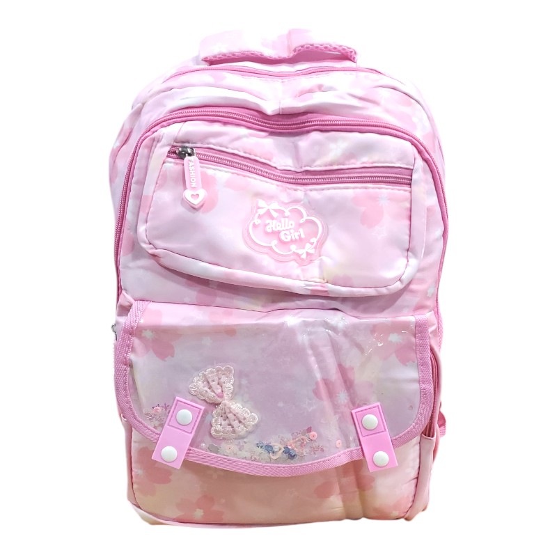 Hello Girl Design School Bag - ( IMPORTED )