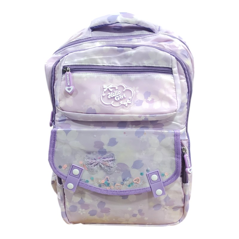 Hello Girl Design School Bag - ( IMPORTED )
