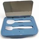 Lunch Box With Spoon & Fog - Blue