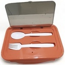 Lunch Box with Spoon & Fog - Orange
