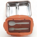 Lunch Box with Spoon & Fog - Orange
