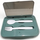 Lunch Box With Spoon & Fog Green