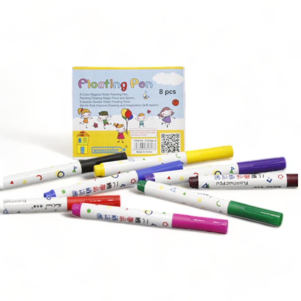 Magical Water Painting Pen (8 Colors Magic Floating Ink Pen With Spoon)