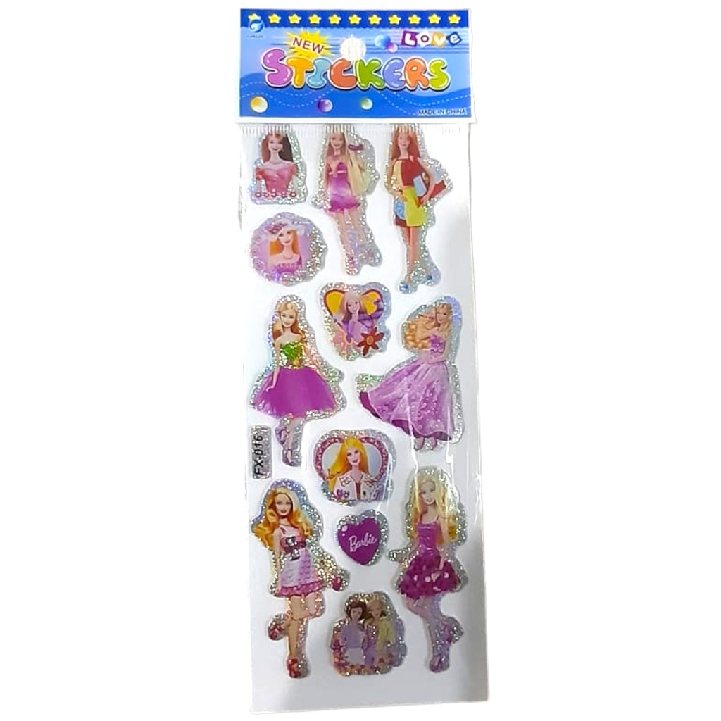 Barbie Embossed Stickers FX-016/017/018 (Assorted Design)