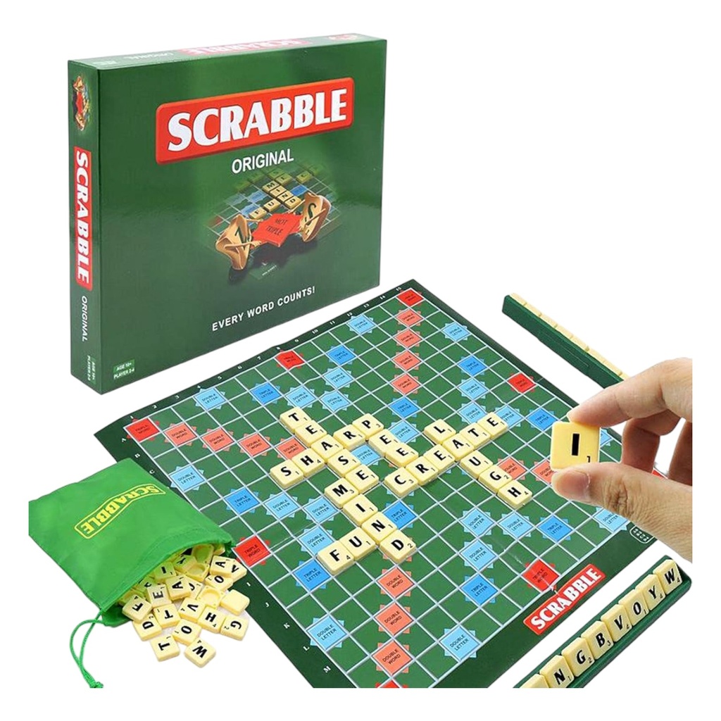 SCRABBLE Simple - Mattel Game - Green - No. 1959