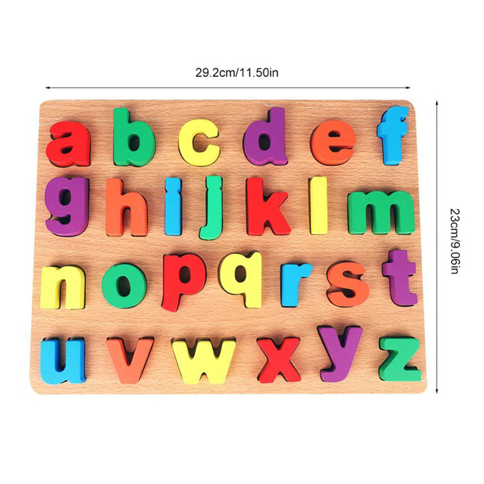 Wooden Small Alphabet Embossed plate Toy