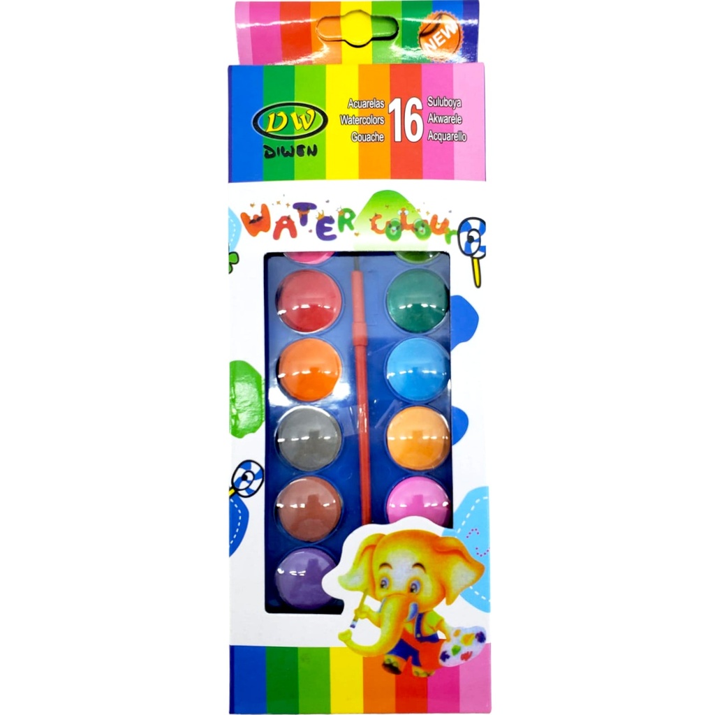 Water Color Paints - 16 Colors - 2816-16