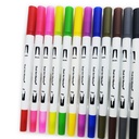 Dual Art Brush Pen - 12 Colors - DTW-12
