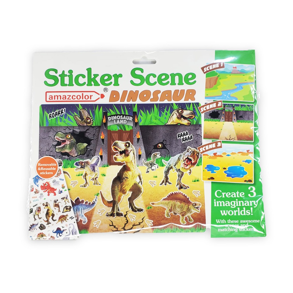 Dinosaur Sticker Scene - N298075