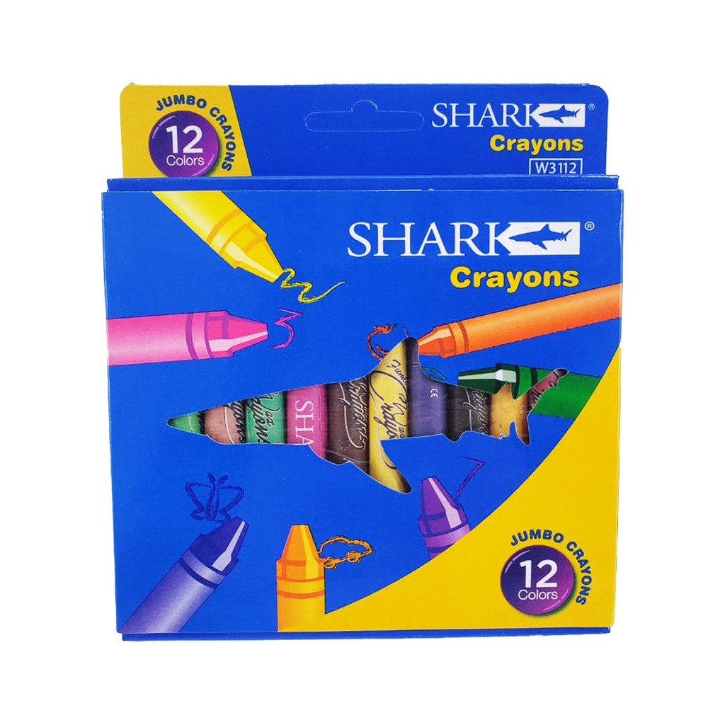 12 Crayon Colours - Shark