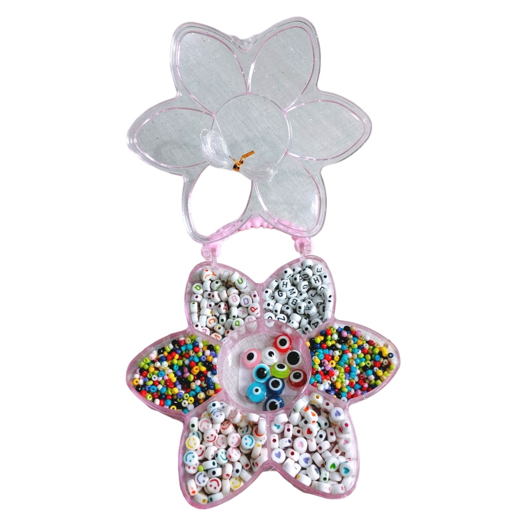 Flower Shaped 7 style beads Set