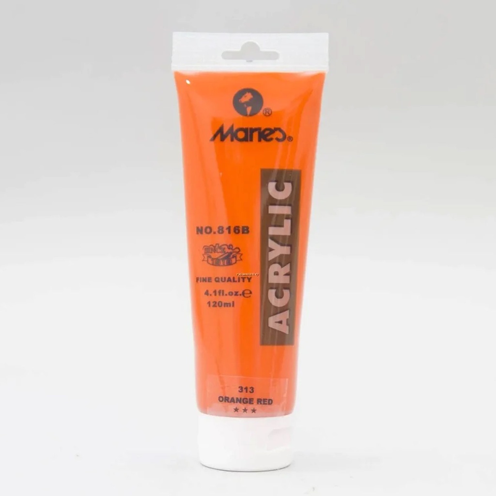 Maries Acrylic Paint - 75ml - No. 330 - Permanent Orange