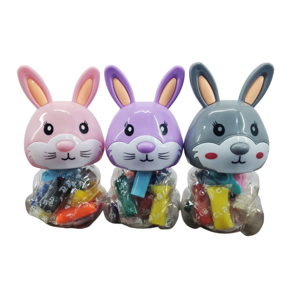 Rabbit Clay Container - Assorted Colors - PD173 / PD620