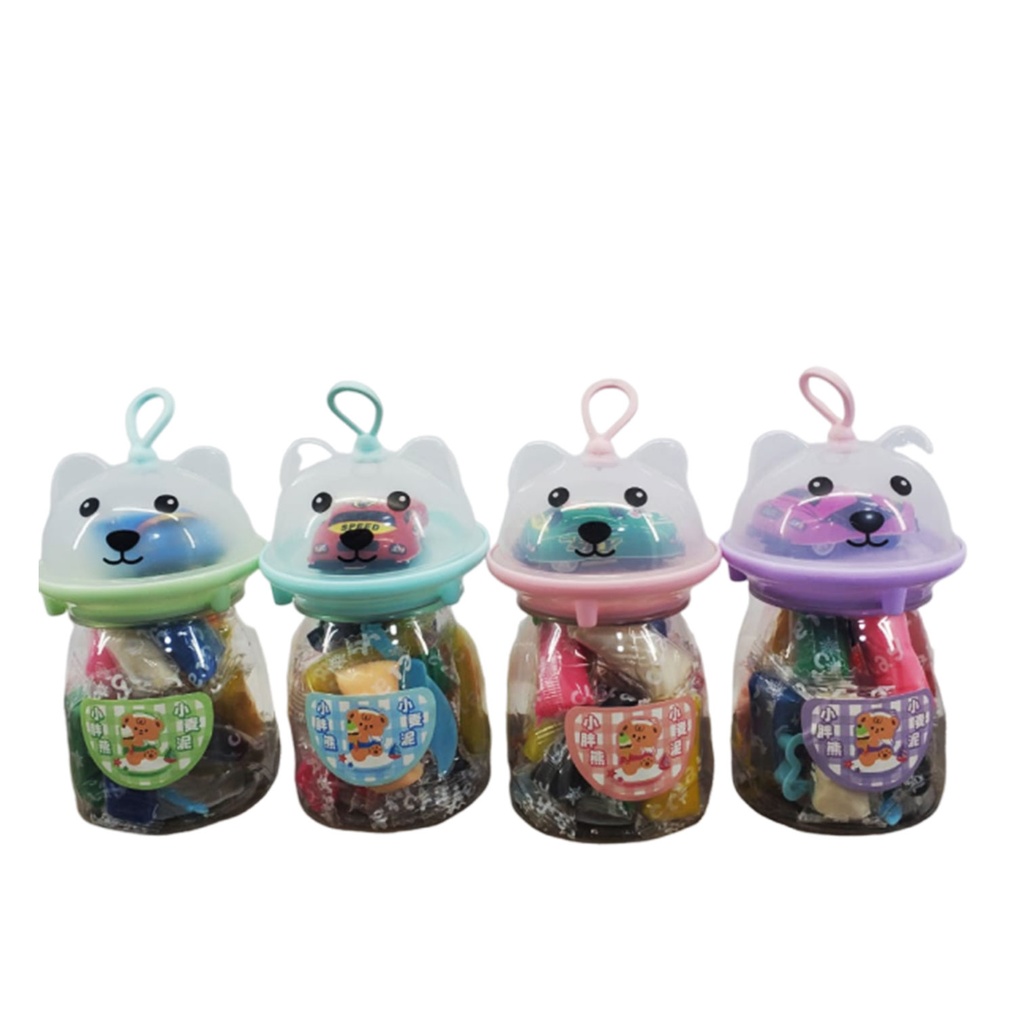 Fat Bear Clay Container - Assorted Color - PD175