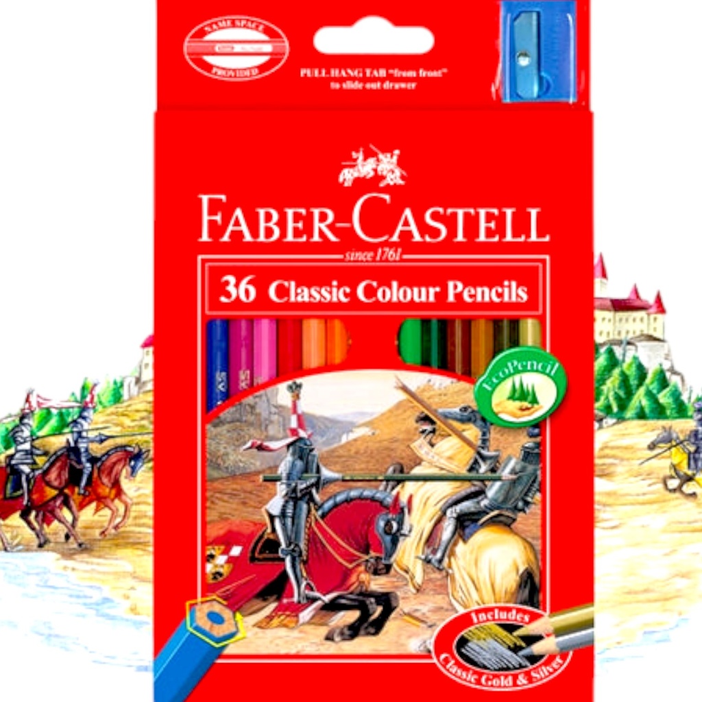 [4005401158561] Faber Castell Colored Pencil: Classic Color Pencils Set 36 colors Long - 115856