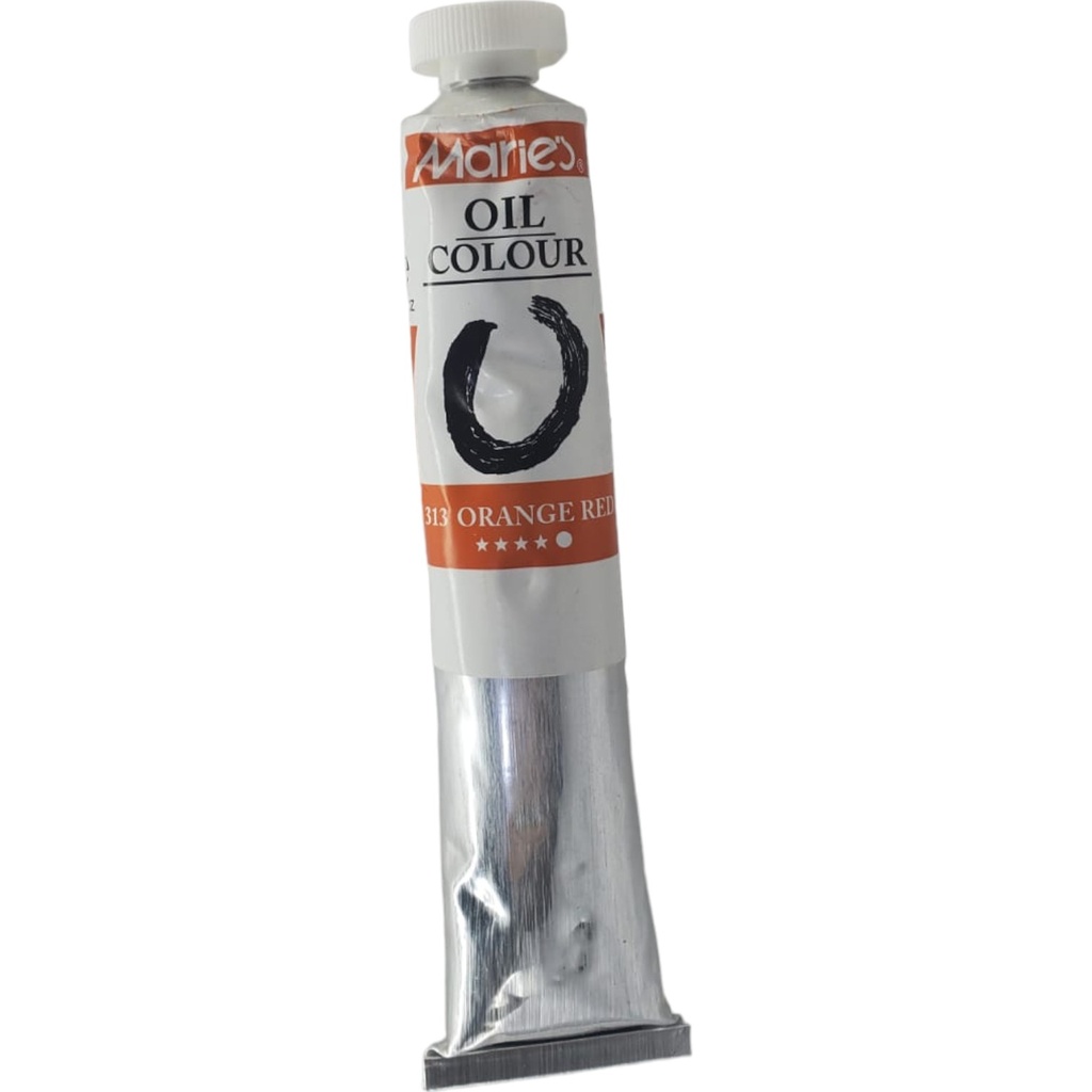 Oil Colour Paint Tube - 313 Orange Red - 50ml - Maries