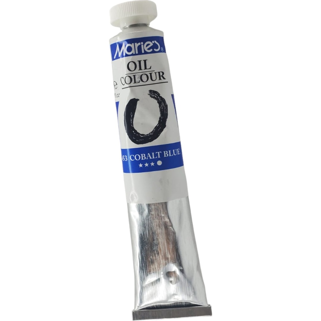 [6931818025982] Oil Colour Paint Tube - 453 Cobalt Blue - 50ml - Maries