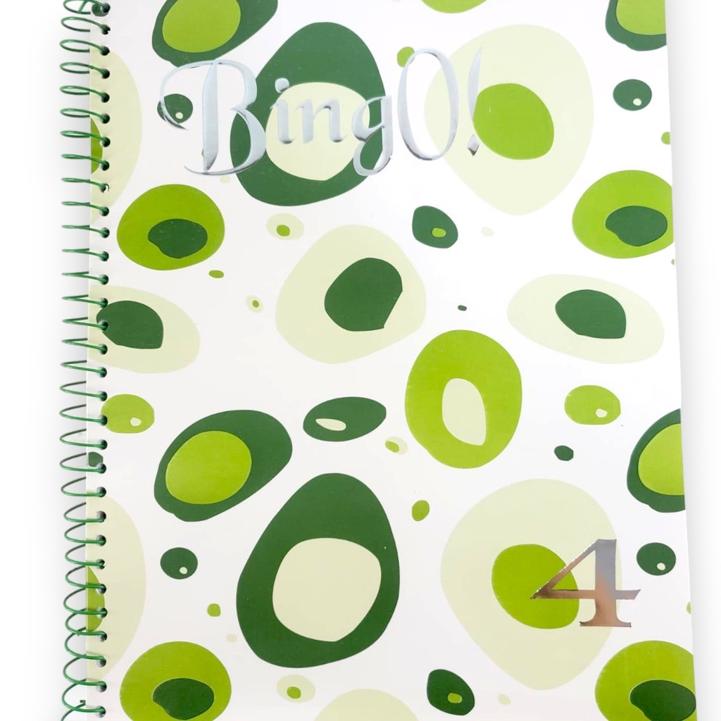 [008241977570] BingO A4 Size 4 in 1 Spiral Notebook 240 Pages