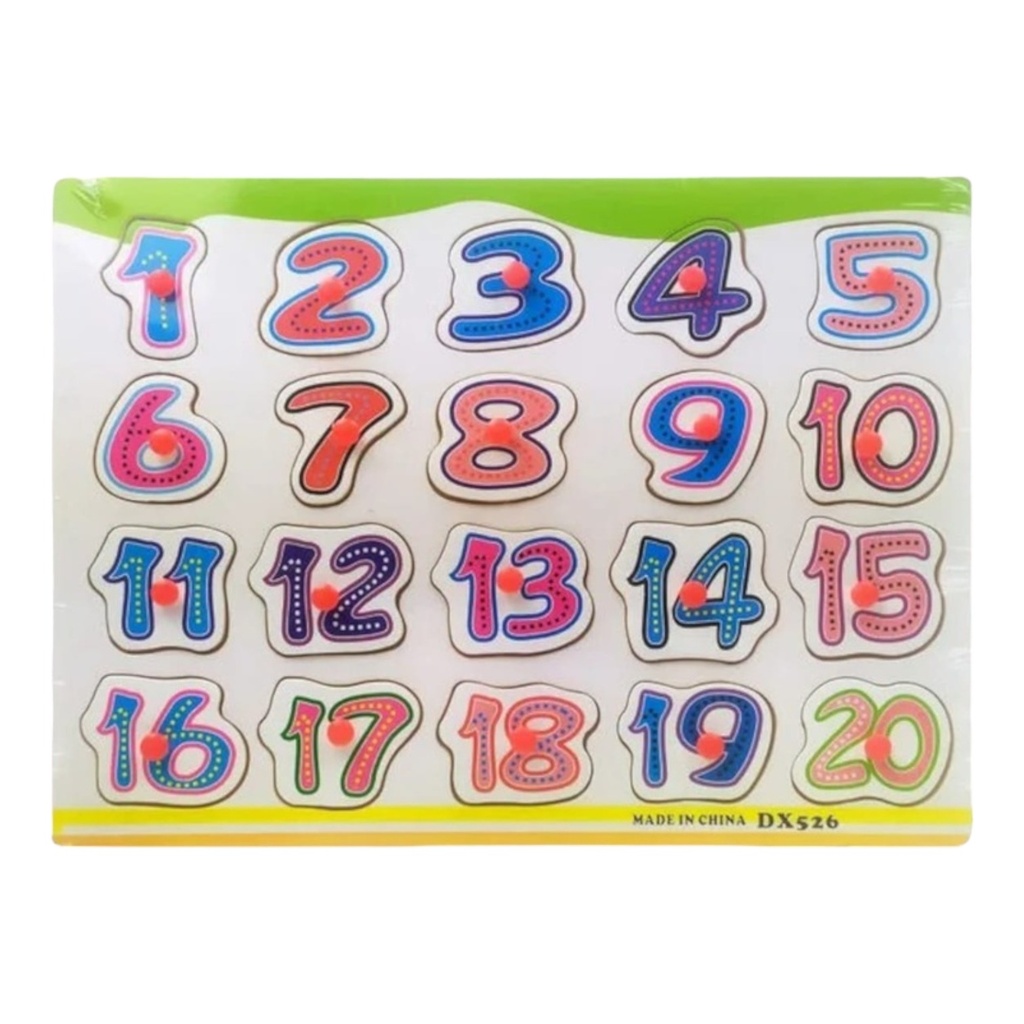 Wooden Numeric Puzzle Plate Toy