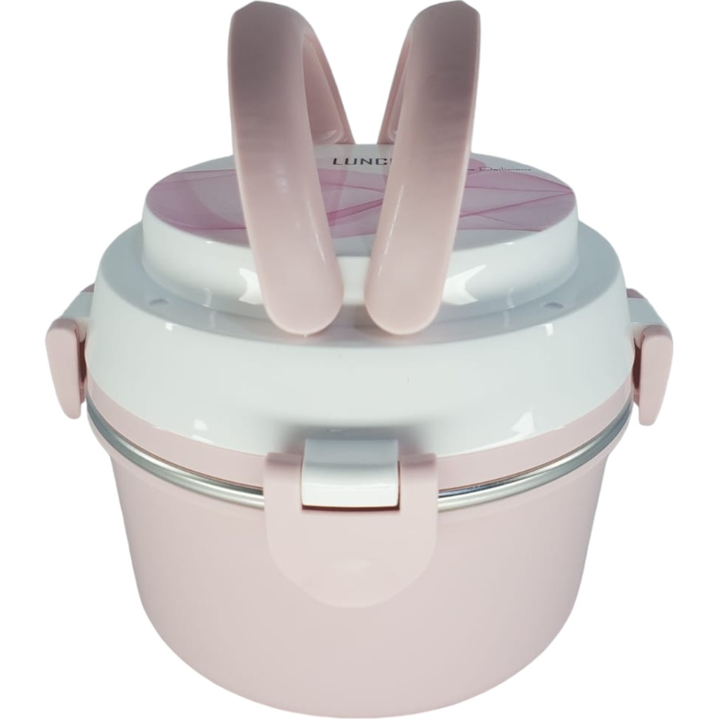 Bowl Stainless Steel Lunch Box - Pink - 803 | A-11