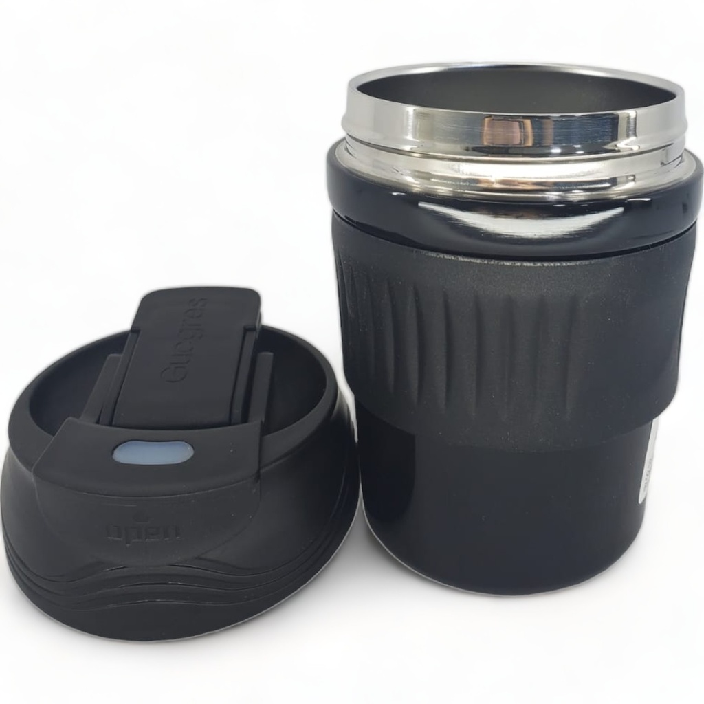 Guegres Stainless Steel Coffee Mug - Black - No. D32